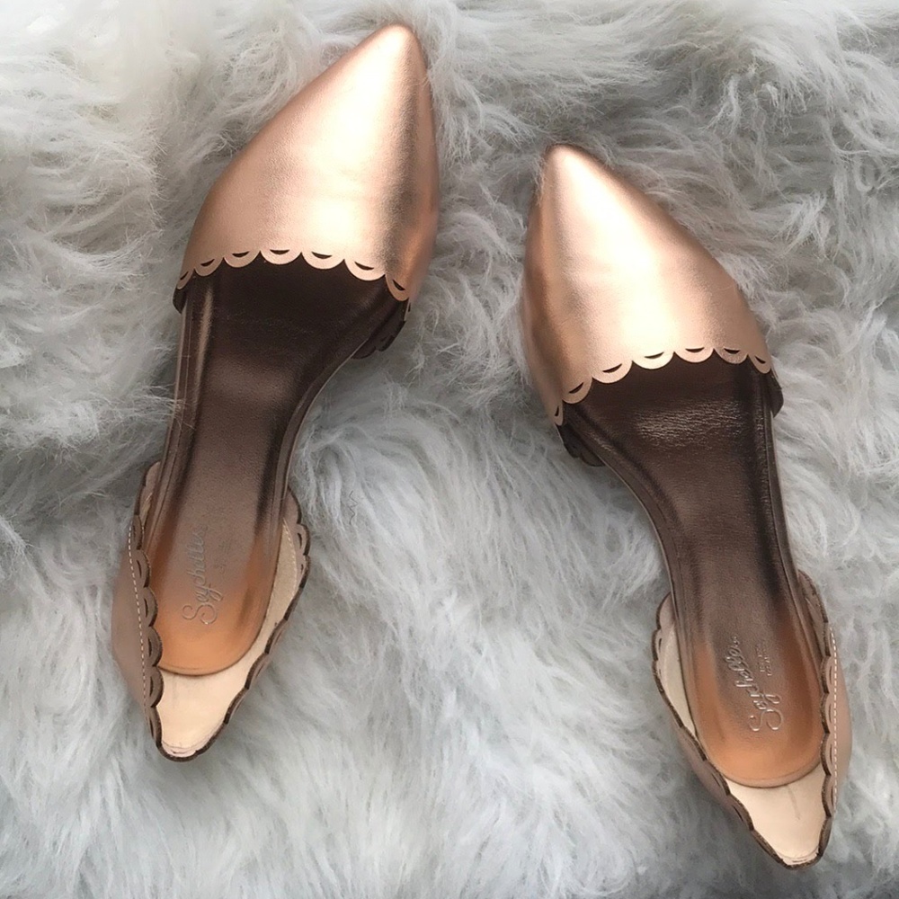 🆕NIB rare Seychelles rose gold leather flats - Picture 4 of 8